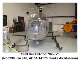 Bell OH-13E Sioux, AF 51-14157 U.S. Army Helicopter at the USA Yanks Air Museum