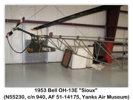 Bell OH-13E Sioux, AF 51-14157 U.S. Army Helicopter at the USA Yanks Air Museum