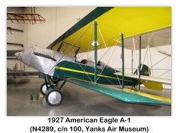 1927 American Eagle A-1 (s/n 4289) at the USA Yanks Air Museum