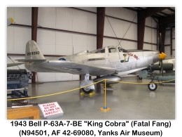 Bell P-63A-7-BE King Cobra (N94501, 42-69080) at the USA Yanks Air Museum