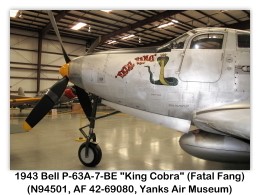 Bell P-63A-7-BE King Cobra (N94501, 42-69080) at the USA Yanks Air Museum