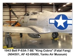 Bell P-63A-7-BE King Cobra (N94501, 42-69080) at the USA Yanks Air Museum