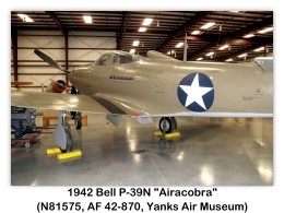 Bell P-39N Airacobra, AF 42-8740 at the USA Yanks Air Museum