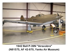 Bell P-39N Airacobra, AF 42-8740 at the USA Yanks Air Museum